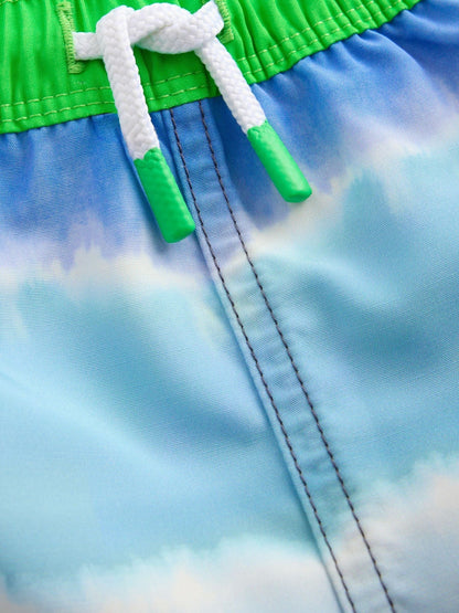 Boden Blue Tie Dye Swim Shorts image 3