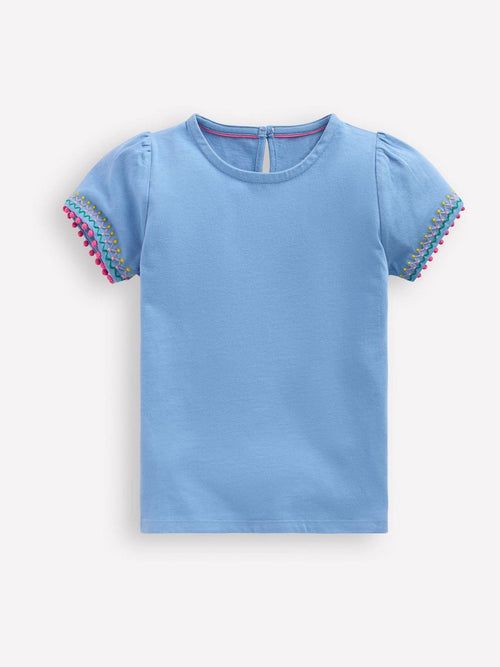 Boden Blue Puff Sleeve T-Shirt image 1