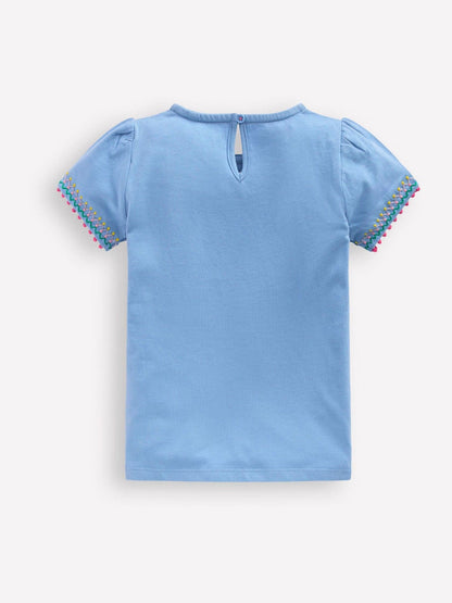Boden Blue Puff Sleeve T-Shirt image 2