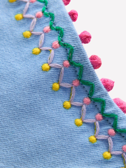 Boden Blue Puff Sleeve T-Shirt image 3