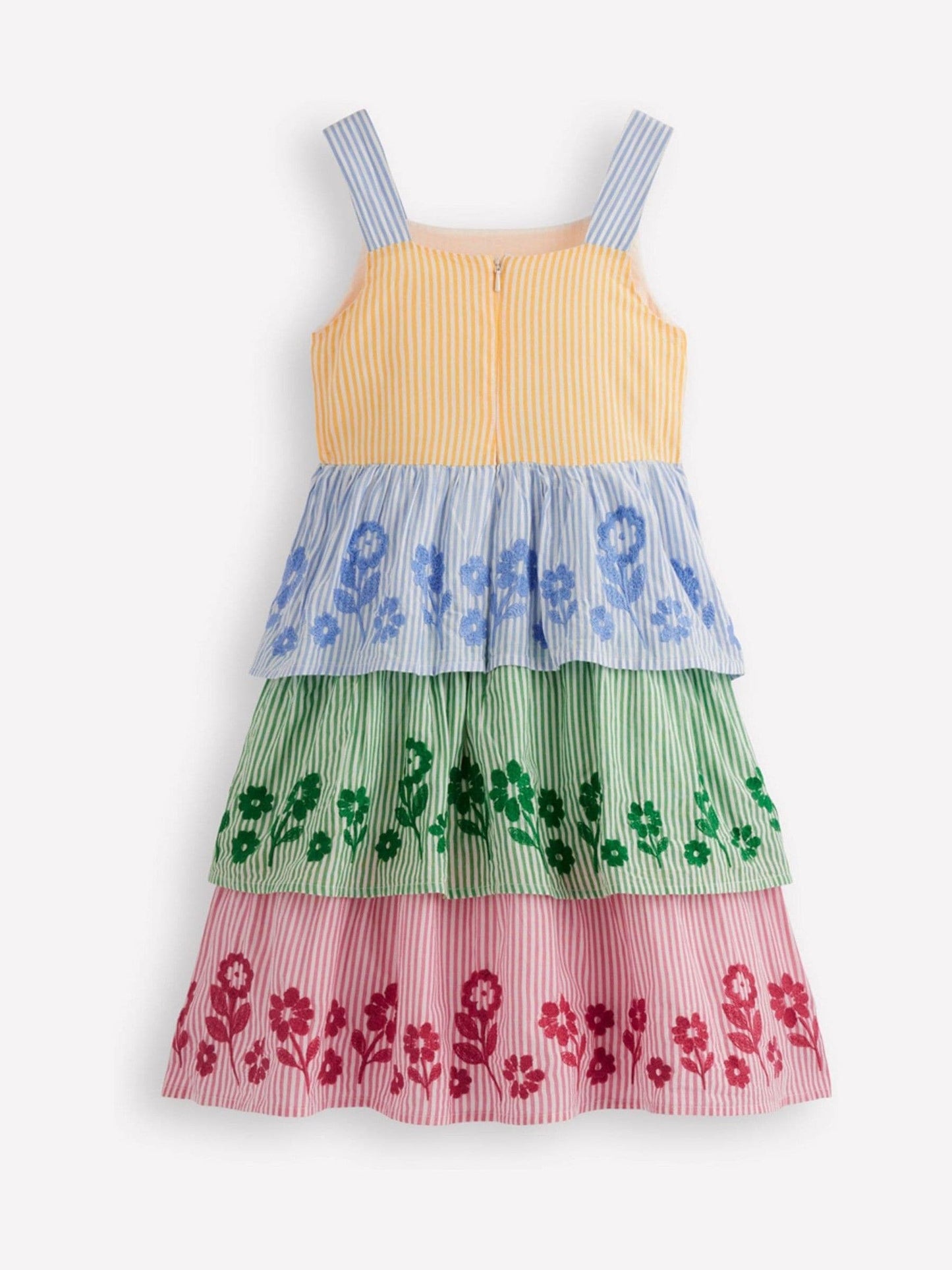 Boden Red Hotchpotch Tiered Dress image 2