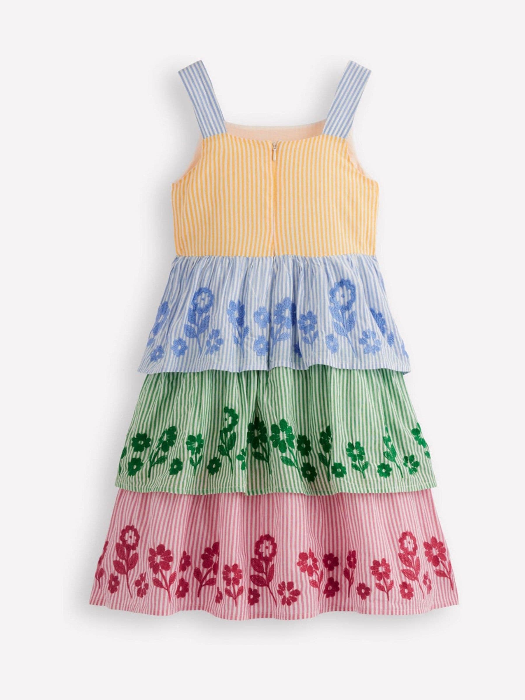 Boden Red Hotchpotch Tiered Dress image 2