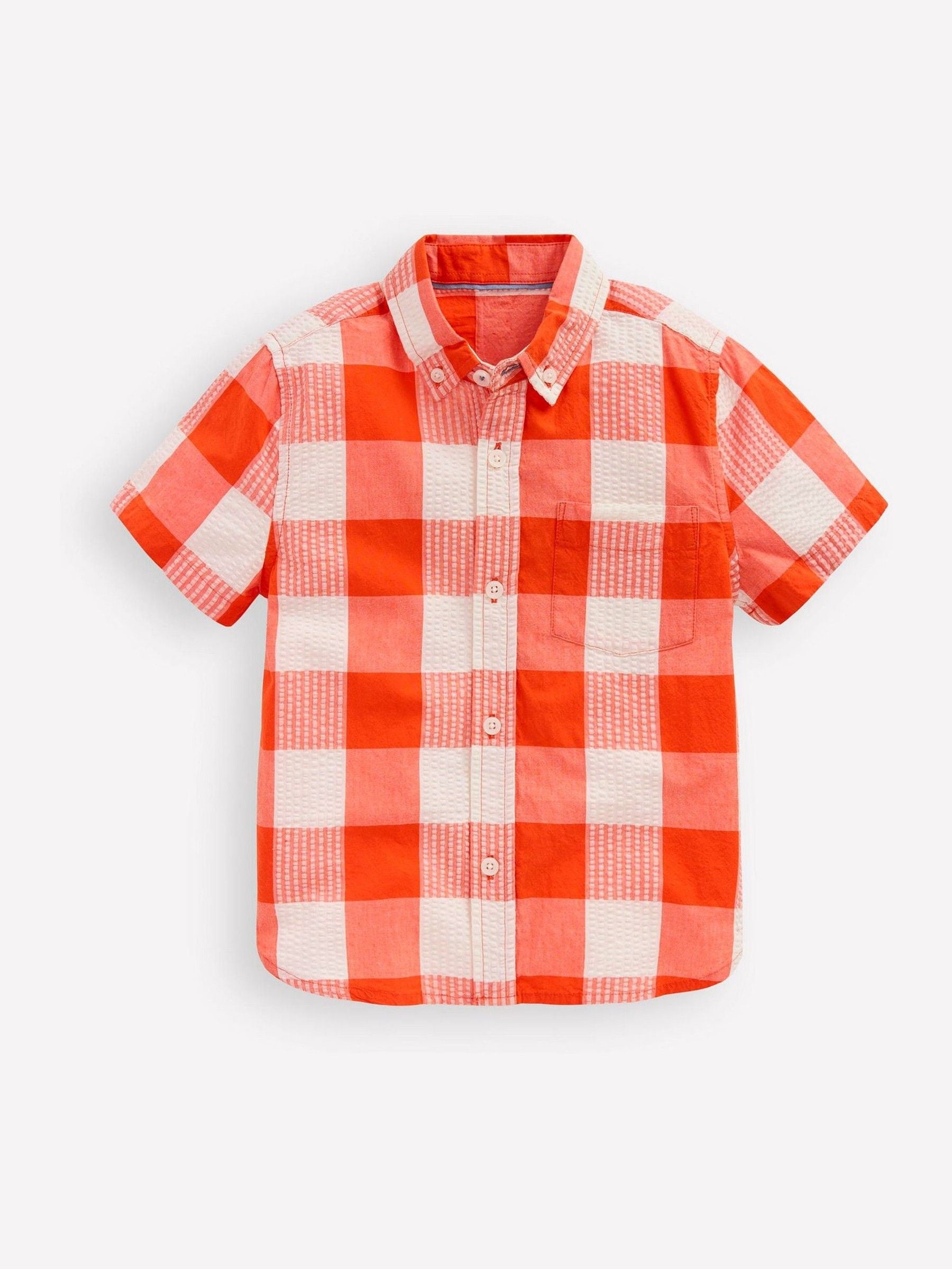 Dsiney Kidz - Boden Orange Cotton Gingham Shirt image 1