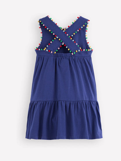 Boden Blue Jersey Cross Back Dress image 2