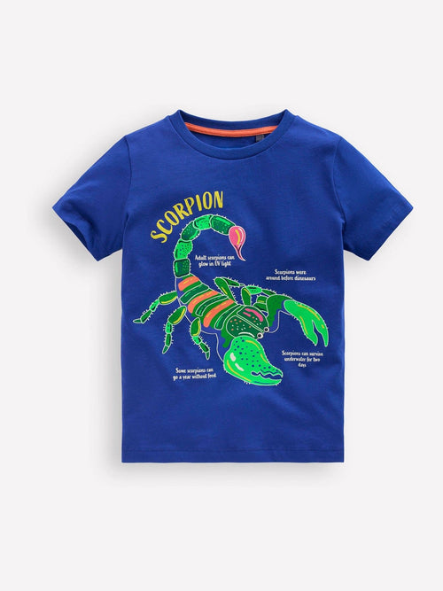 Boden Bright Blue Scorpion Glow-in-the-Dark T-Shirt image 1