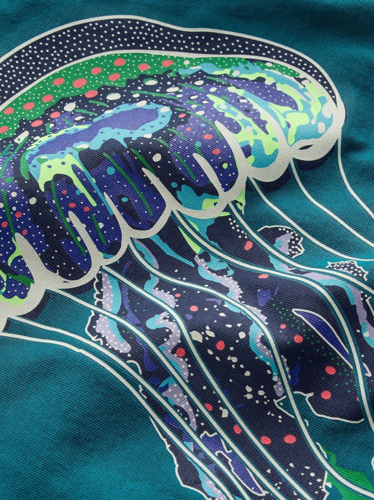Boden Ocean Blue Depths Jelly Fish Glow-in-the-Dark T-Shirt image 3