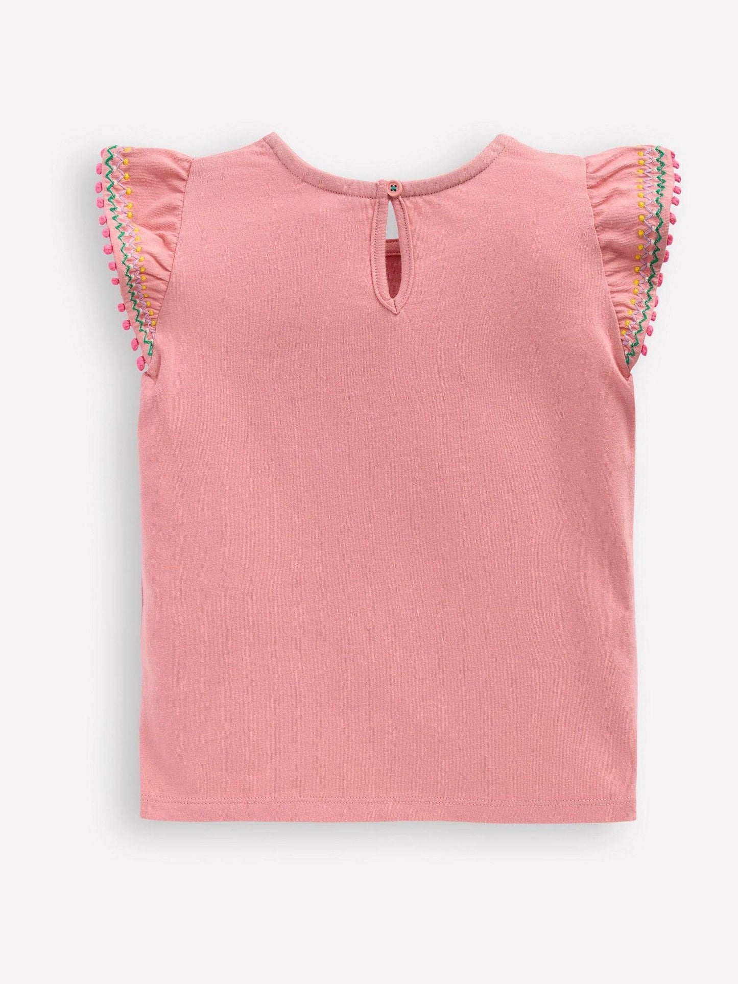 Boden Pink Flutter Sleeve Trim Top image 2