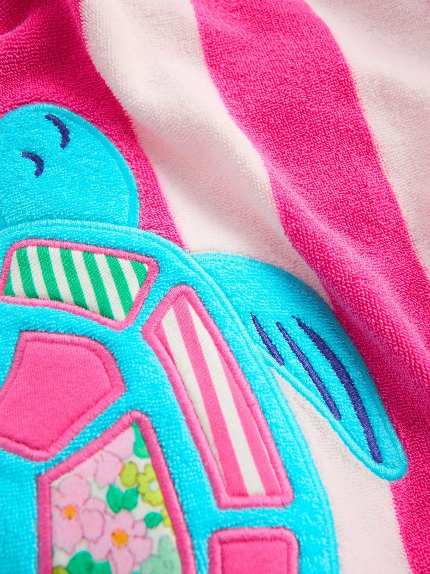 Boden Pink Fun Romie Towelling Zip-Up Cover-Up image 3