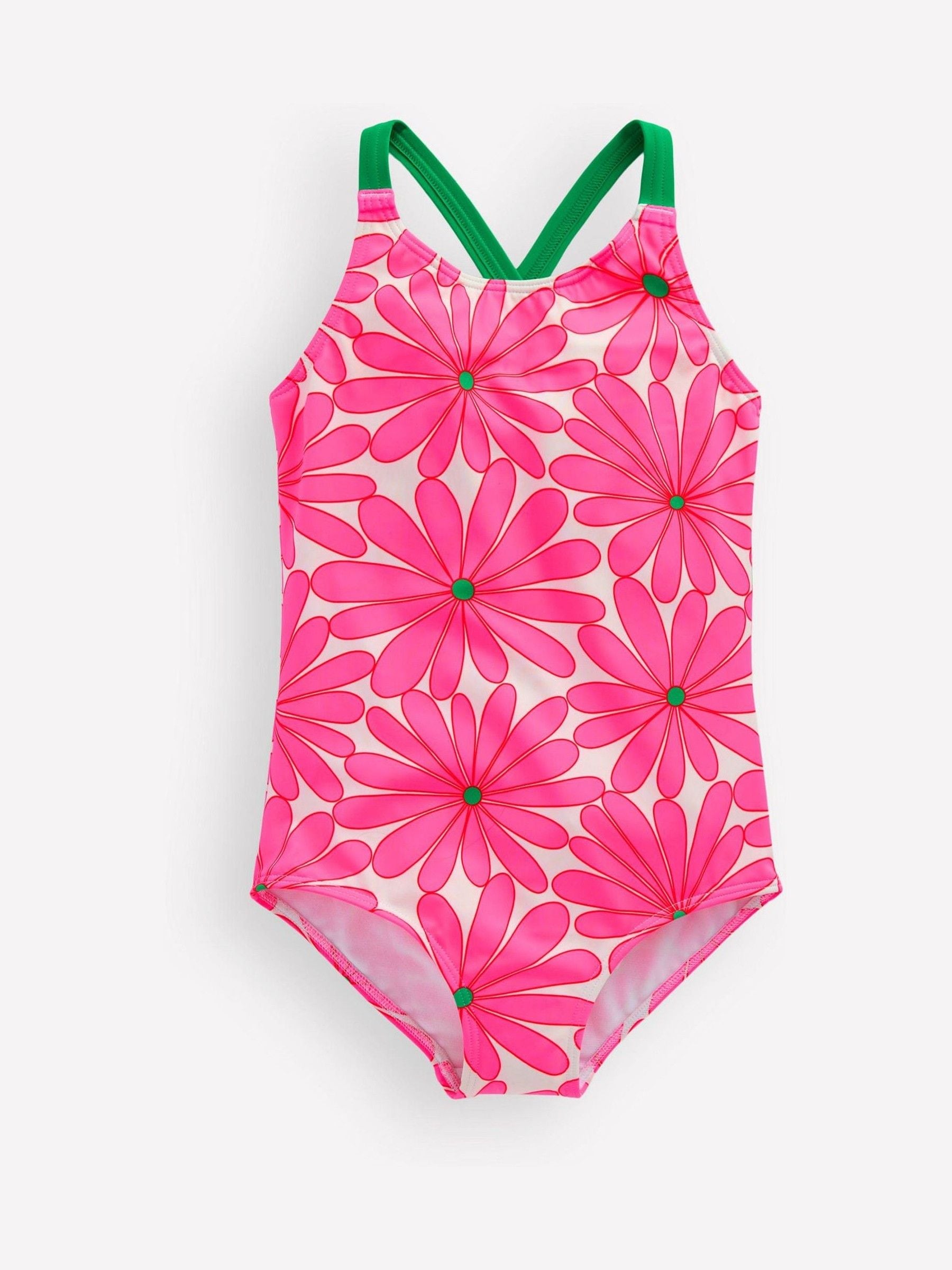 Boden Pink Cross-back Printed Swimsuit image 1