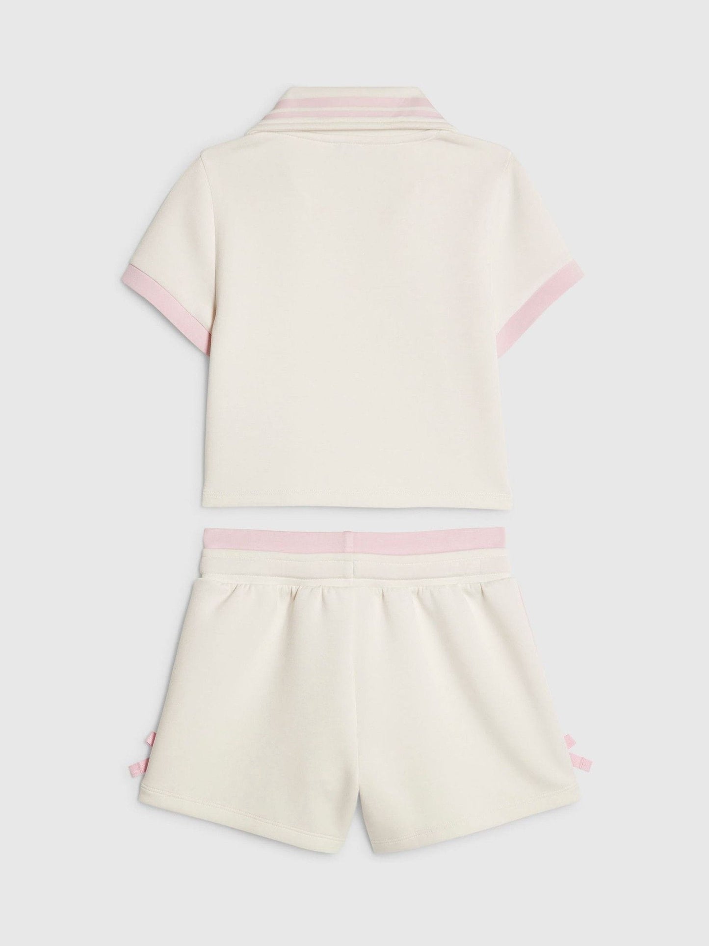 Dsiney Kidz - River Island Cream Clean Polo Shirt & Short Set image 2