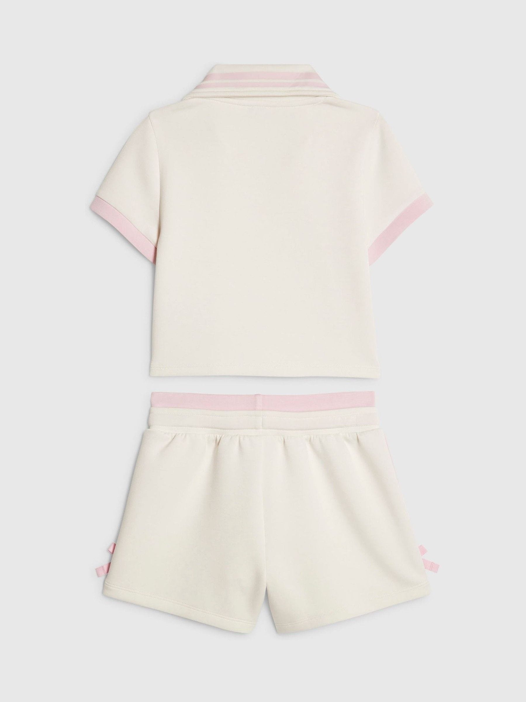 Dsiney Kidz - River Island Cream Clean Polo Shirt & Short Set image 2