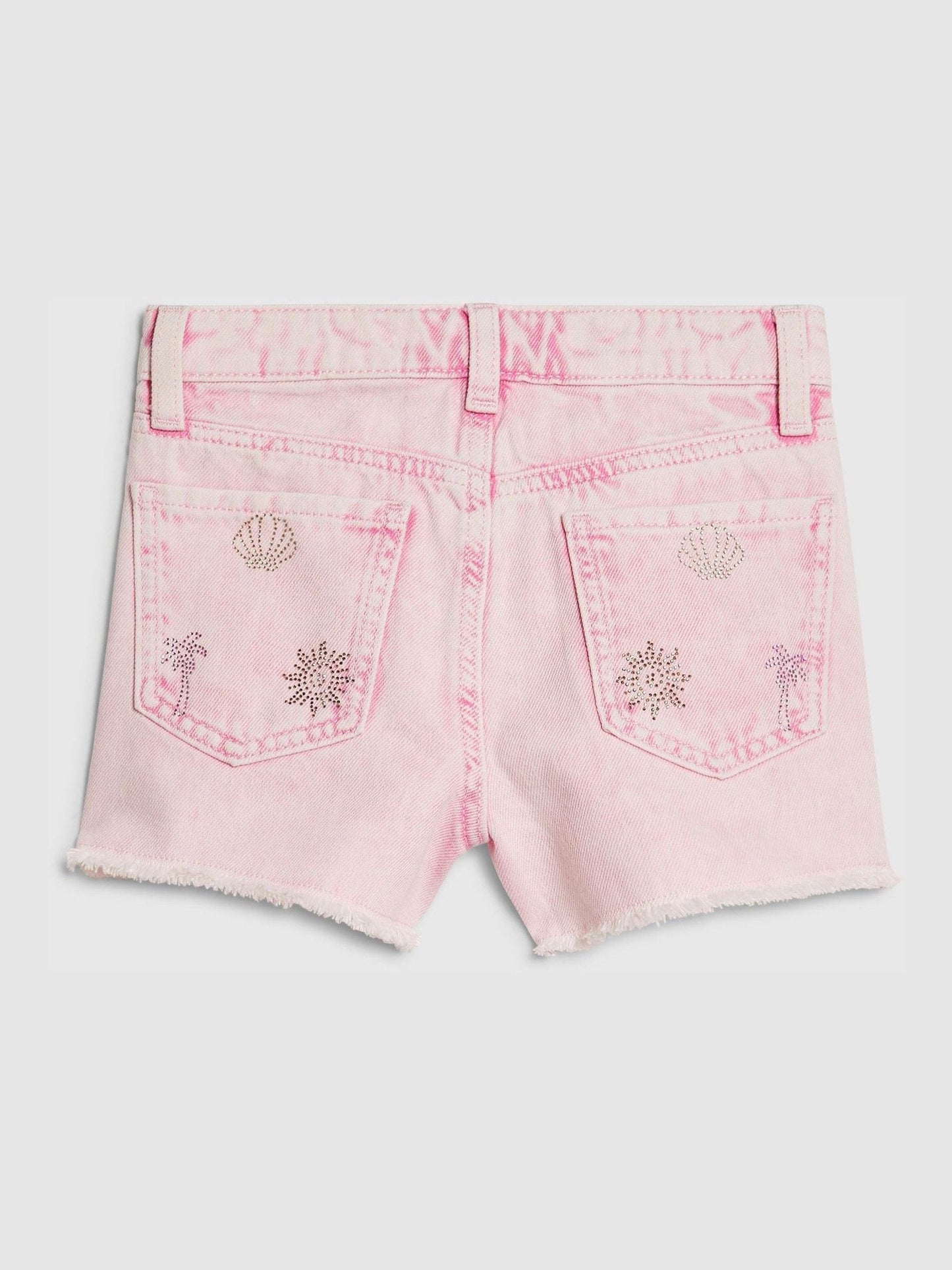 Dsiney Kidz - River Island Pink Palm Tree Hotfix Shorts image 2