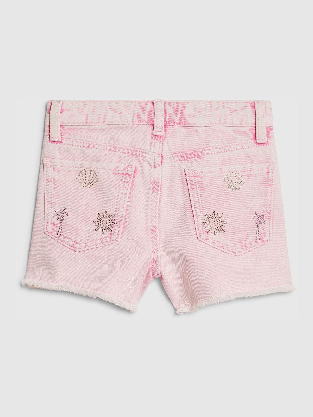 Dsiney Kidz - River Island Pink Palm Tree Hotfix Shorts image 2