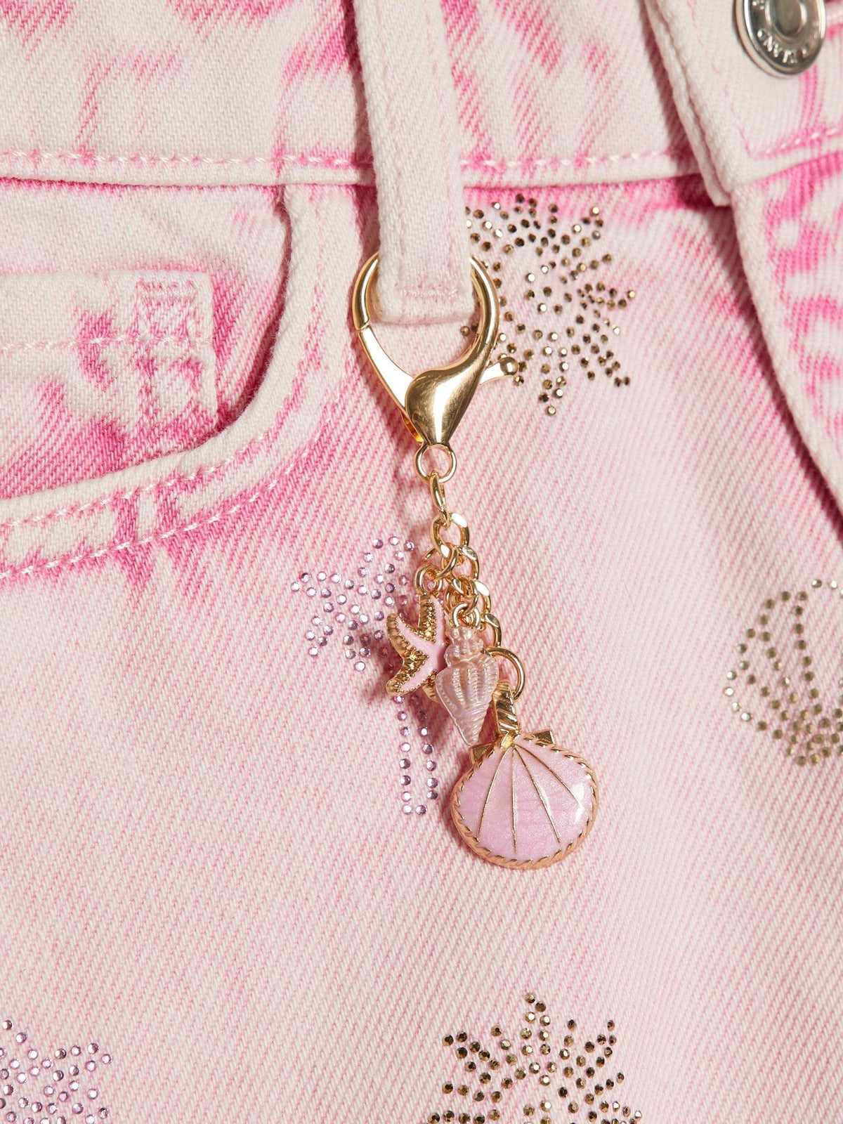 Dsiney Kidz - River Island Pink Palm Tree Hotfix Shorts image 3