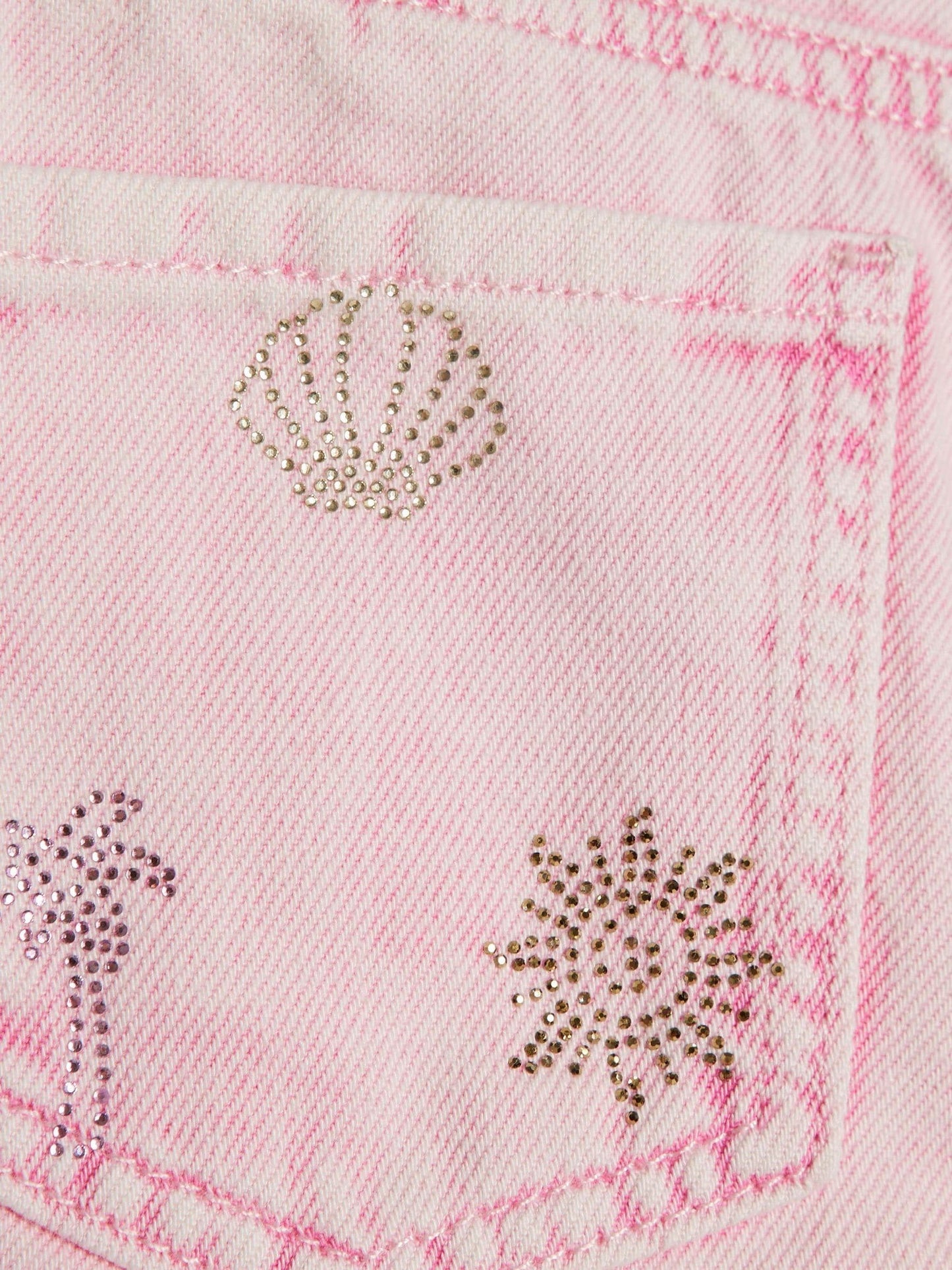 Dsiney Kidz - River Island Pink Palm Tree Hotfix Shorts image 4