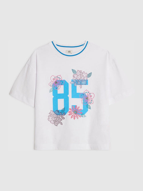 Dsiney Kidz - River Island White 85 Hotfix Boyfriend T-Shirt image 1