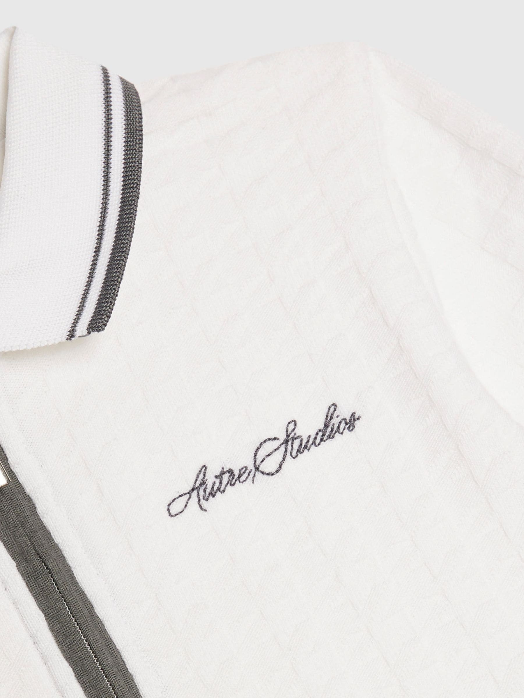River Island White Slim Fit Polo Shirt & Shorts Set image 5