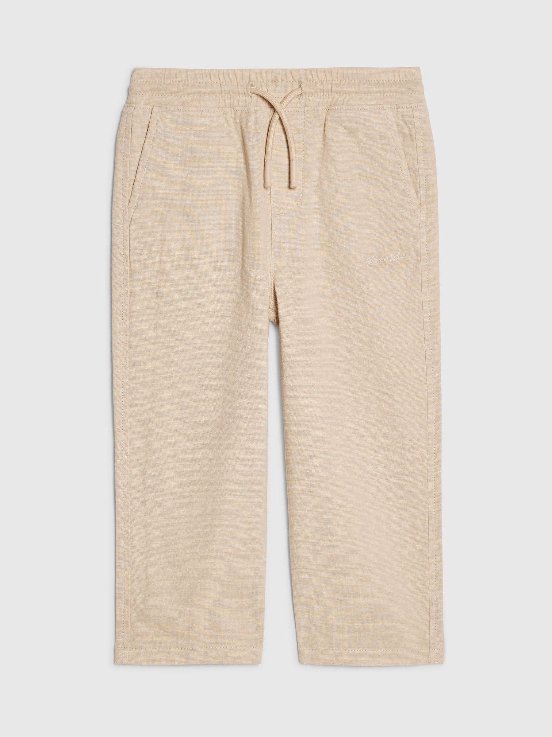 River Island Natural Regular Fit Pull On Trousers image 1