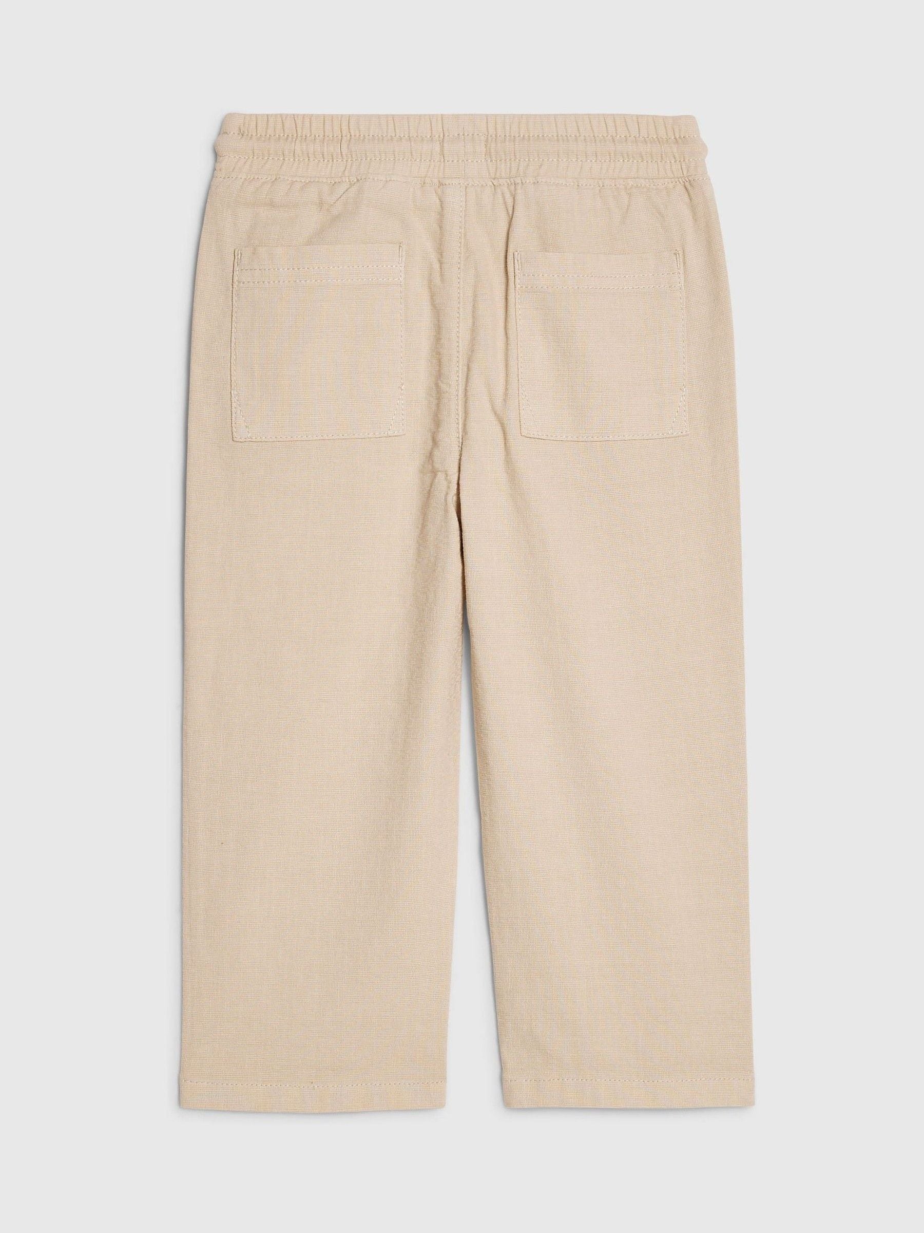 River Island Natural Regular Fit Pull On Trousers image 2