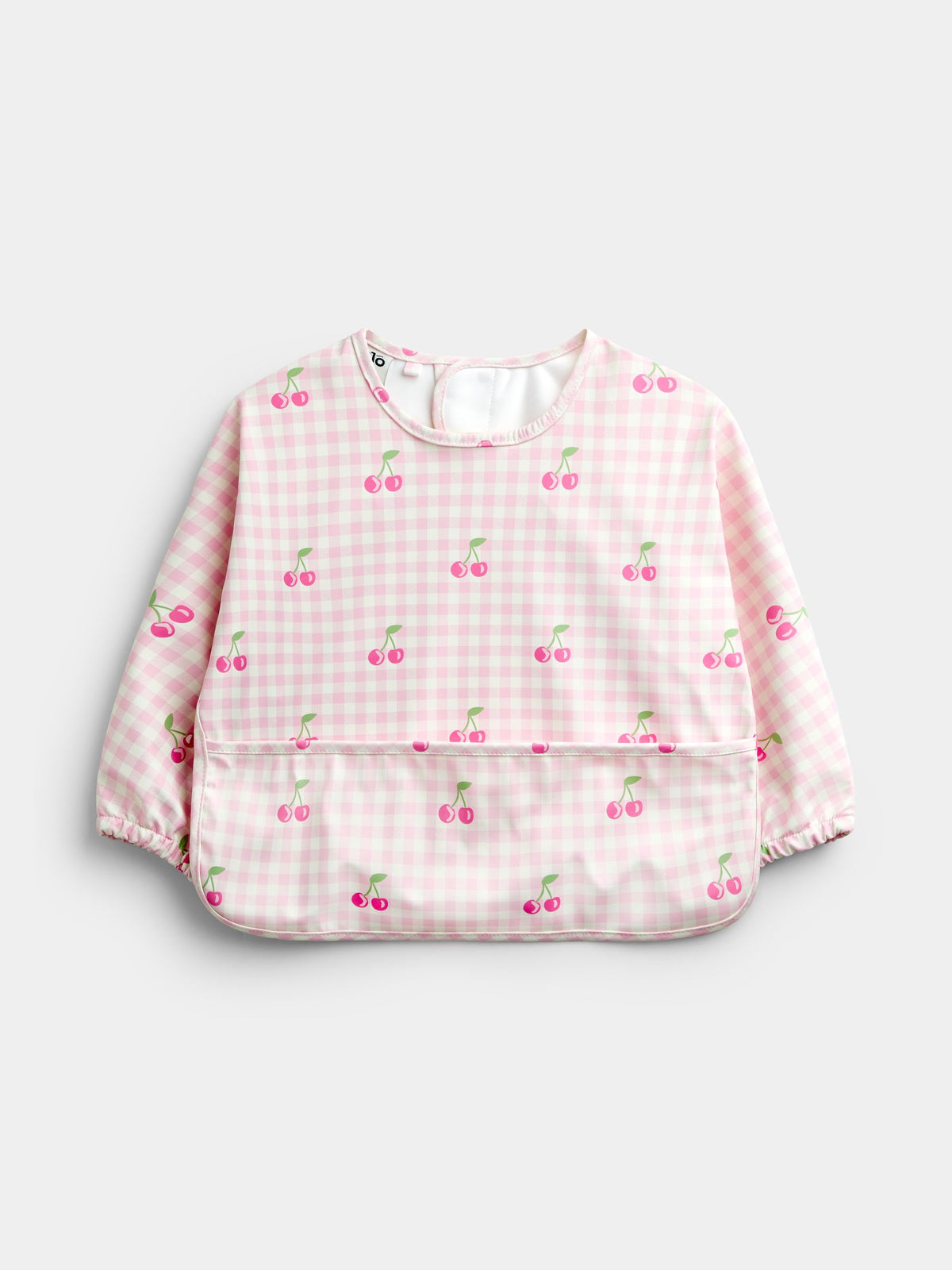 JoJo Maman Bébé Pink Cherries 2-Pack Sleeve Bib Set - image 2