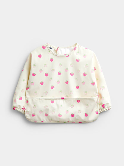 JoJo Maman Bébé Pink Cherries 2-Pack Sleeve Bib Set - image 3