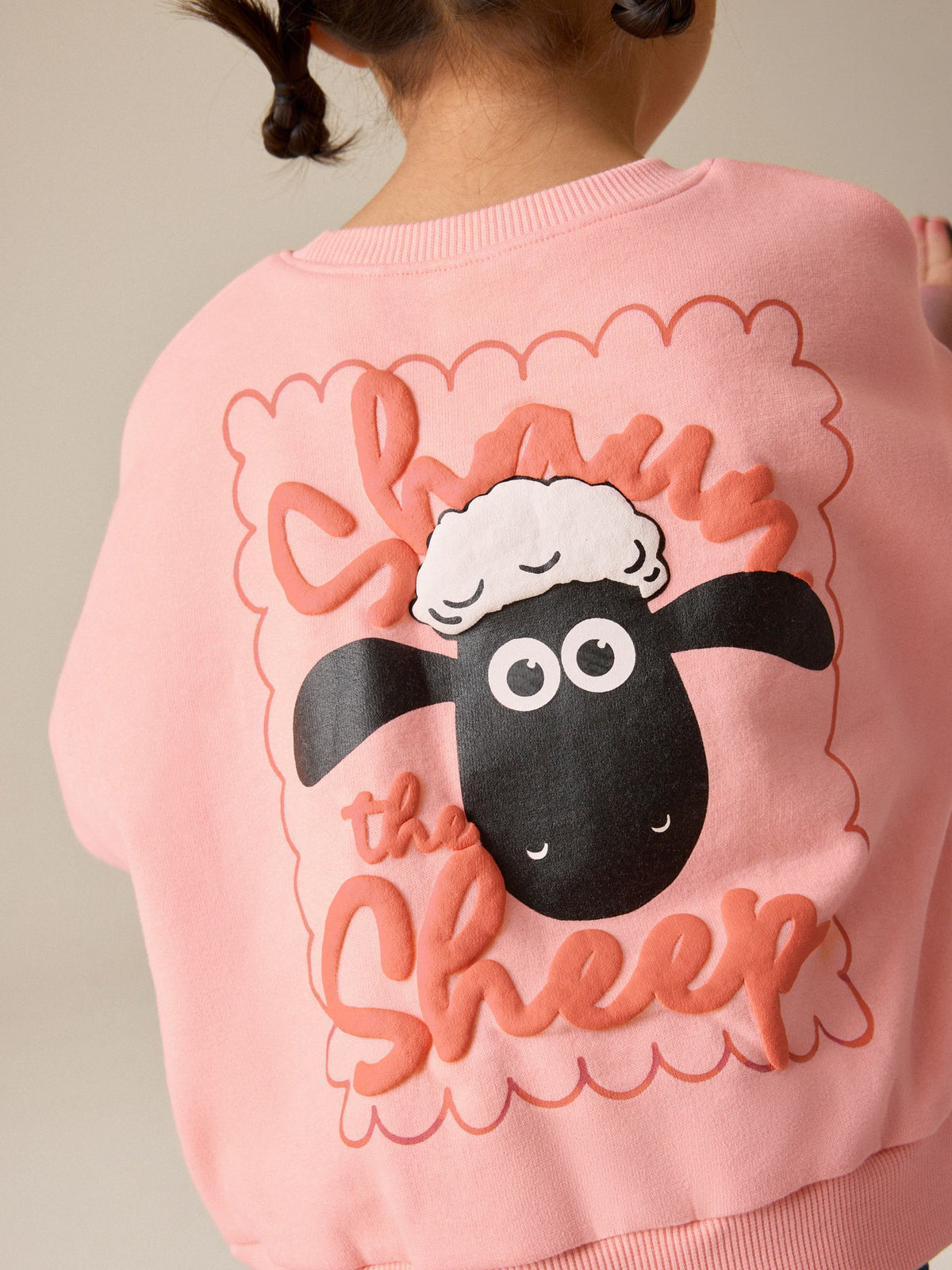 Coral Pink Shaun the Sheep Crew Neck Sweatshirt (9mths-7yrs) - image 4