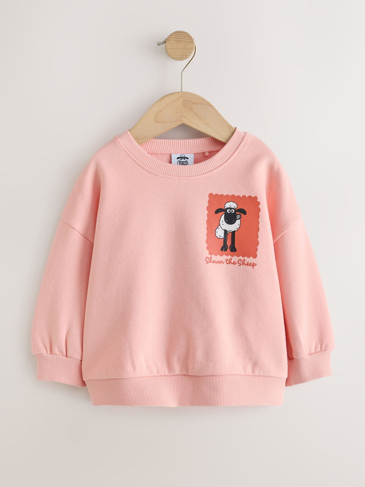 Coral Pink Shaun the Sheep Crew Neck Sweatshirt (9mths-7yrs) - image 5