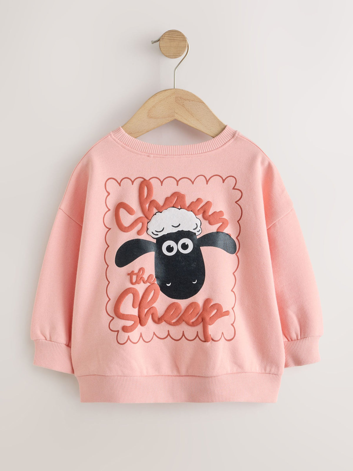 Coral Pink Shaun the Sheep Crew Neck Sweatshirt (9mths-7yrs) - image 6