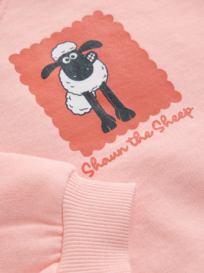 Coral Pink Shaun the Sheep Crew Neck Sweatshirt (9mths-7yrs) - image 7