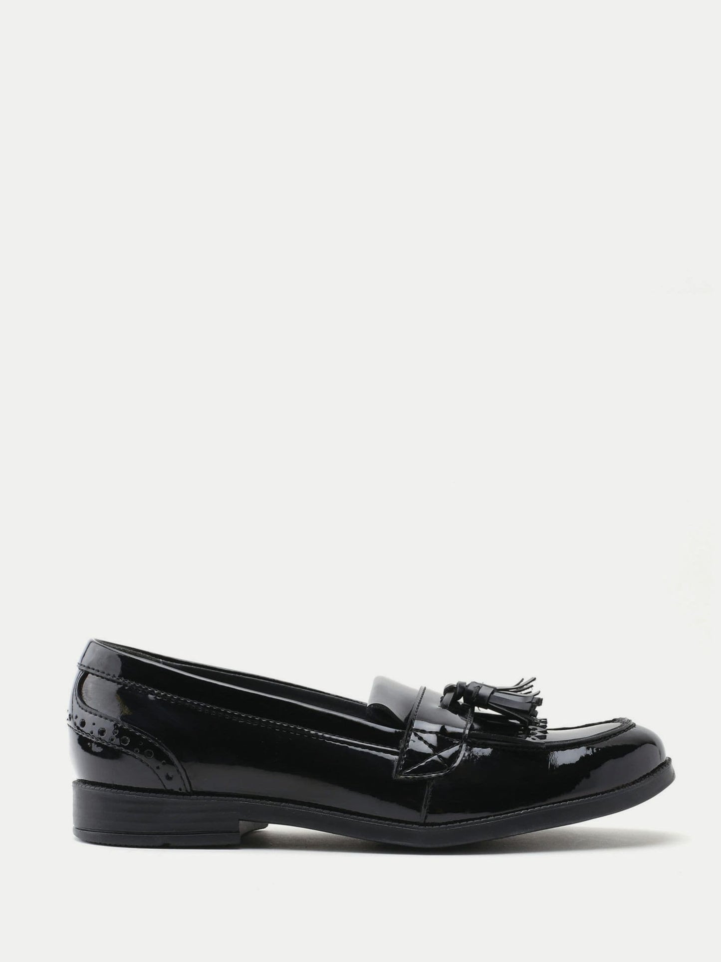 Start-Rite Black Sketch Slip-On Tassle Loafer Senior School Shoes image 1