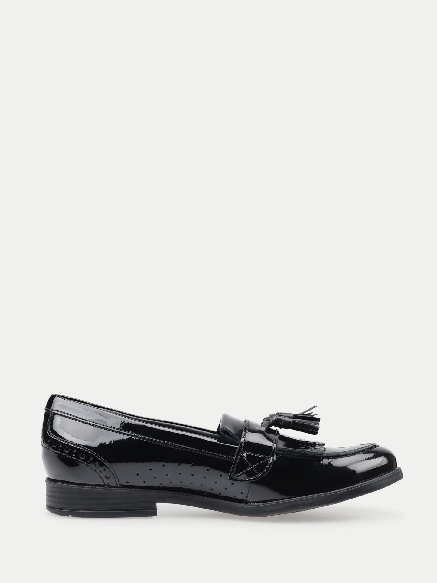 Start-Rite Black Sketch Slip-On Tassle Loafer Senior School Shoes image 2