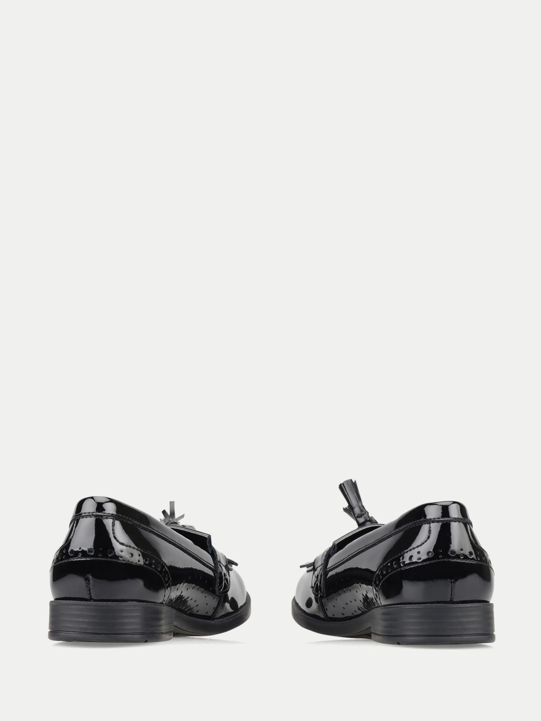 Start-Rite Black Sketch Slip-On Tassle Loafer Senior School Shoes image 4