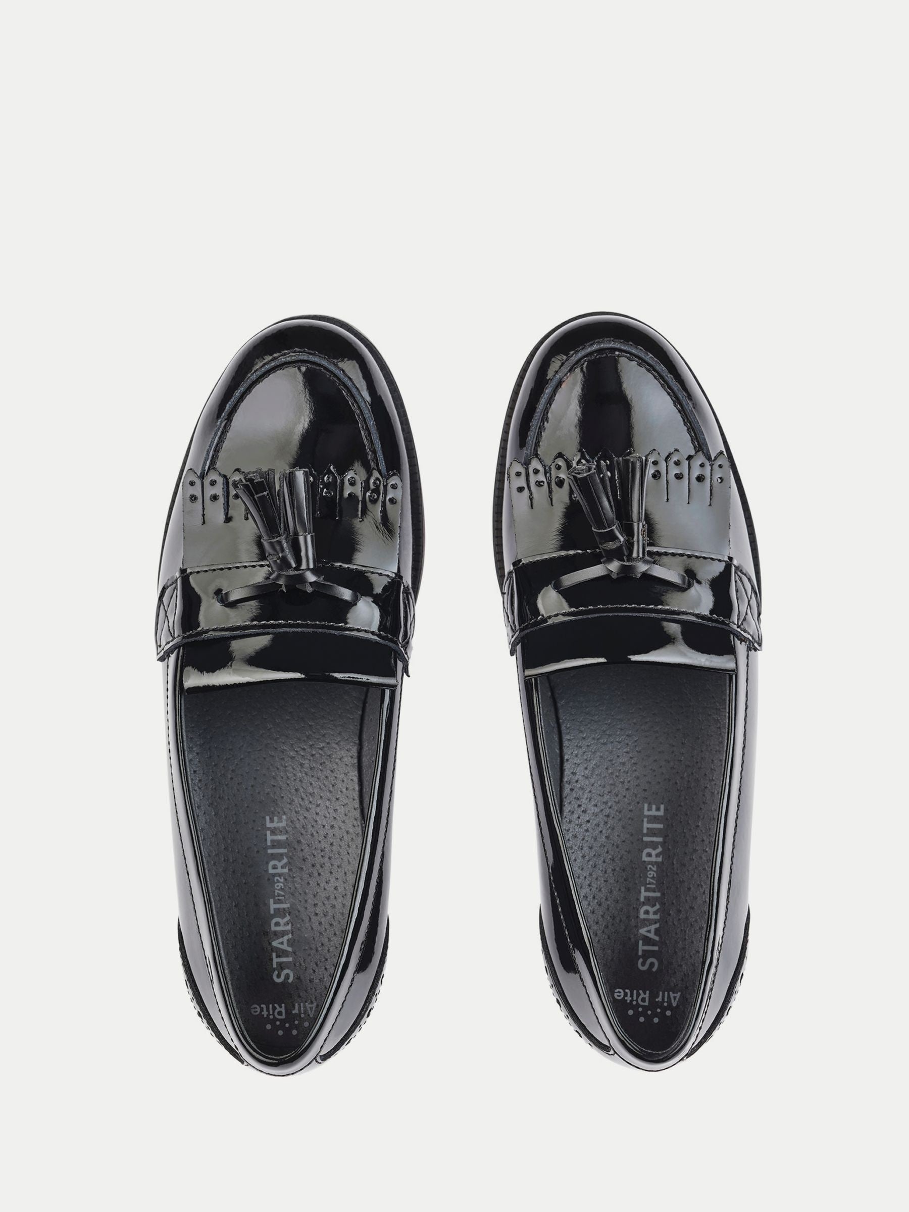 Start-Rite Black Sketch Slip-On Tassle Loafer Senior School Shoes image 5