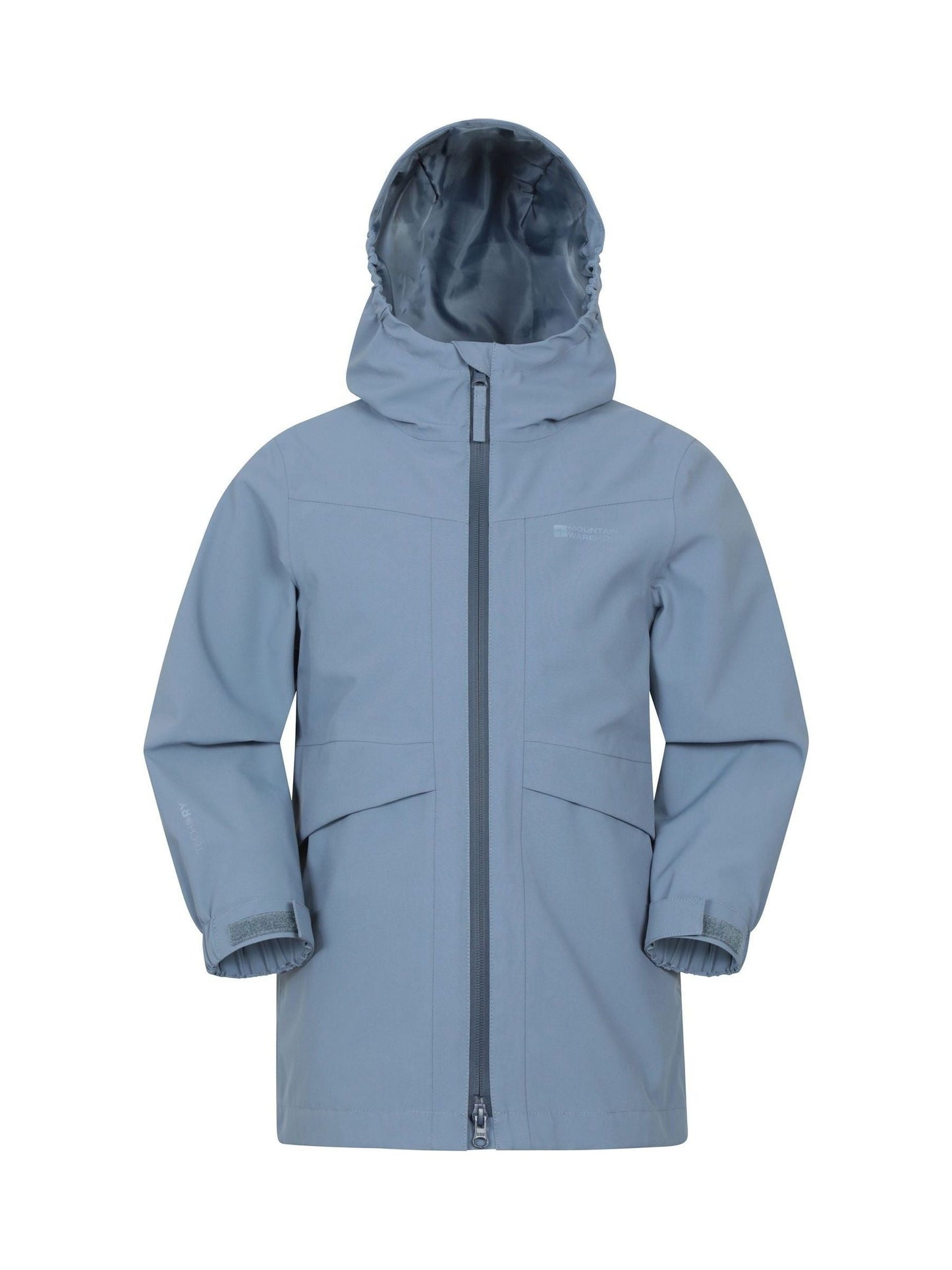 Dsiney Kidz - Mountain Warehouse Blue April Kids Long Waterproof Jacket image 1