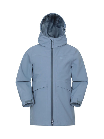 Dsiney Kidz - Mountain Warehouse Blue April Kids Long Waterproof Jacket image 1