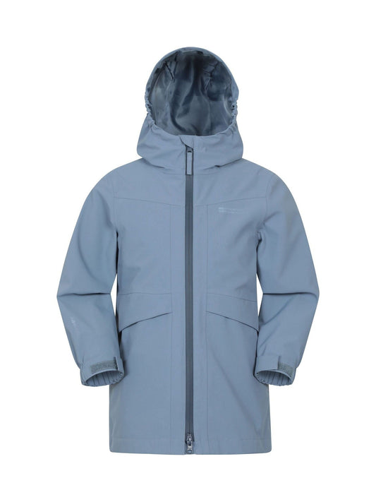 Dsiney Kidz - Mountain Warehouse Blue April Kids Long Waterproof Jacket image 1