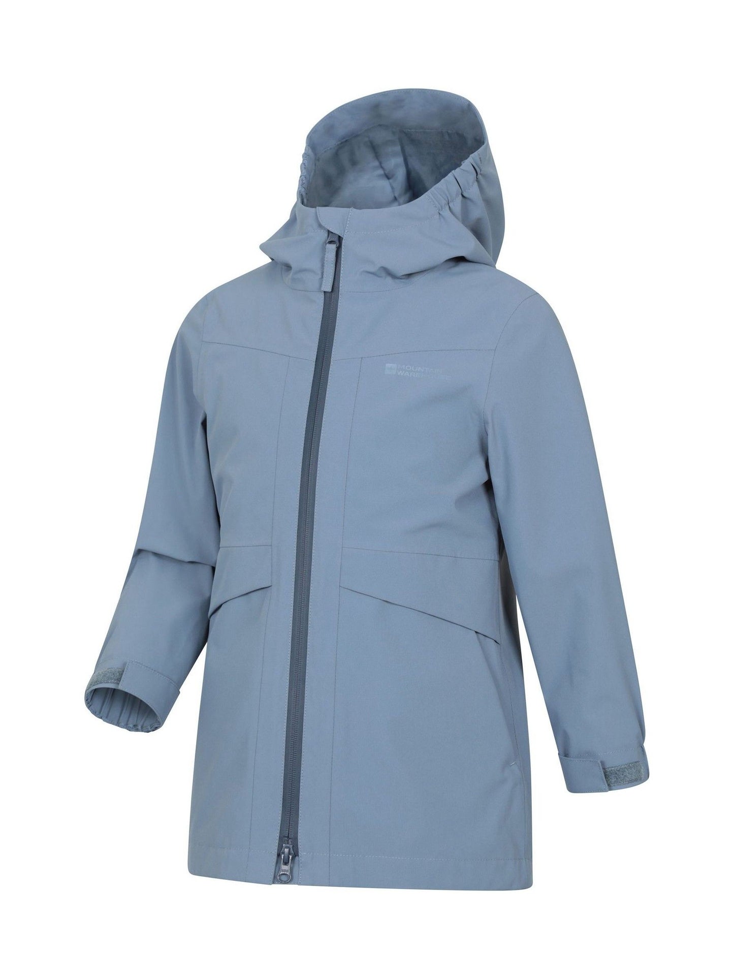 Dsiney Kidz - Mountain Warehouse Blue April Kids Long Waterproof Jacket image 2