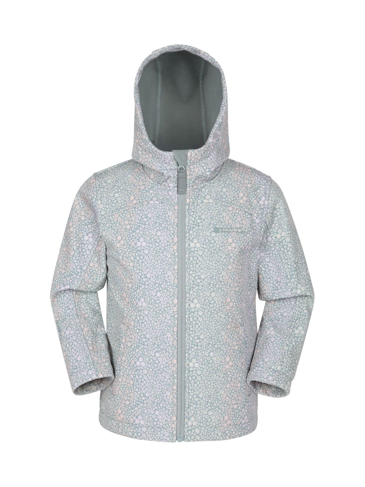 Dsiney Kidz - Mountain Warehouse Mint Green Exodus Kids Printed Water-Resistant Softshell Jacket image 1