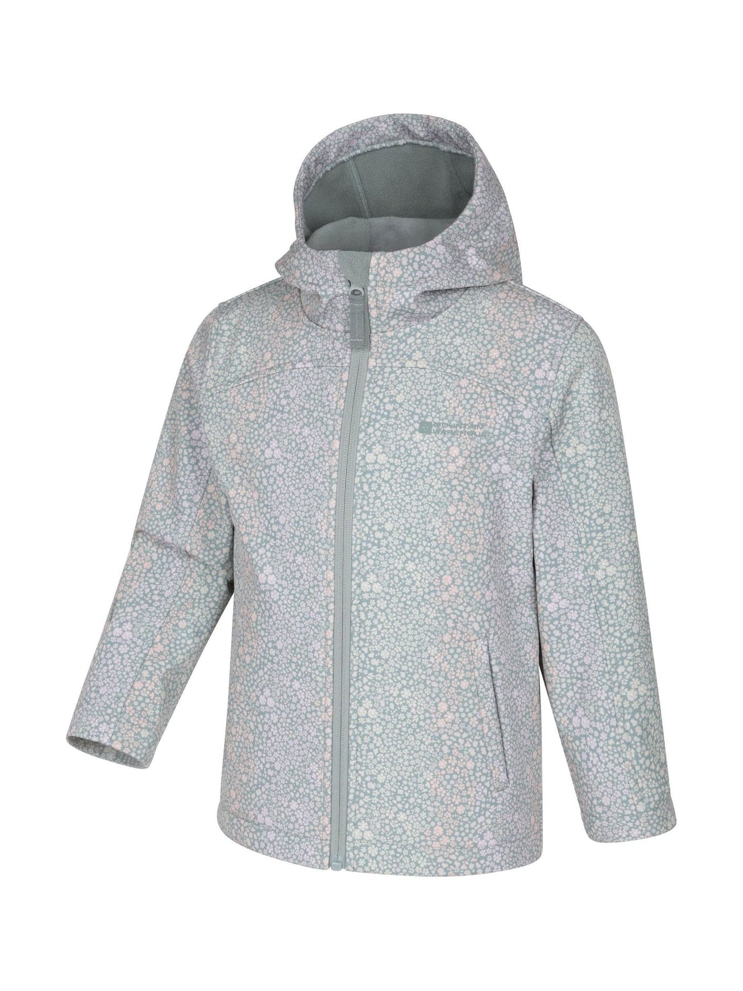 Dsiney Kidz - Mountain Warehouse Mint Green Exodus Kids Printed Water-Resistant Softshell Jacket image 3