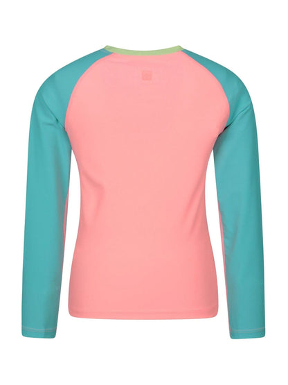 Mountain Warehouse Pink Quick Drying UV Max Long Sleeved Rash Vest image 3