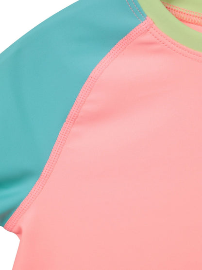 Mountain Warehouse Pink Quick Drying UV Max Long Sleeved Rash Vest image 4