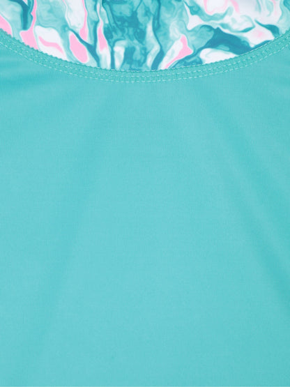 Mountain Warehouse Blue Long Sleeved Printed Kids Rash Vest image 4