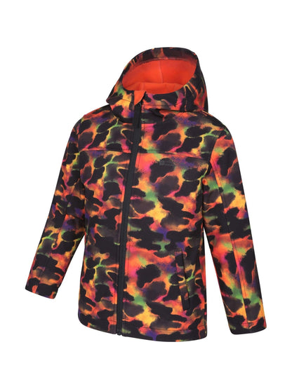 Dsiney Kidz - Mountain Warehouse Orange Exodus Kids Printed Water-Resistant Softshell Jacket image 3