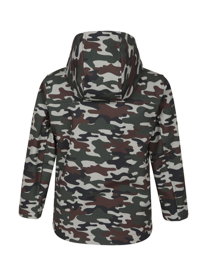 Dsiney Kidz - Mountain Warehouse Black Exodus Kids Printed Water-Resistant Softshell Jacket image 2
