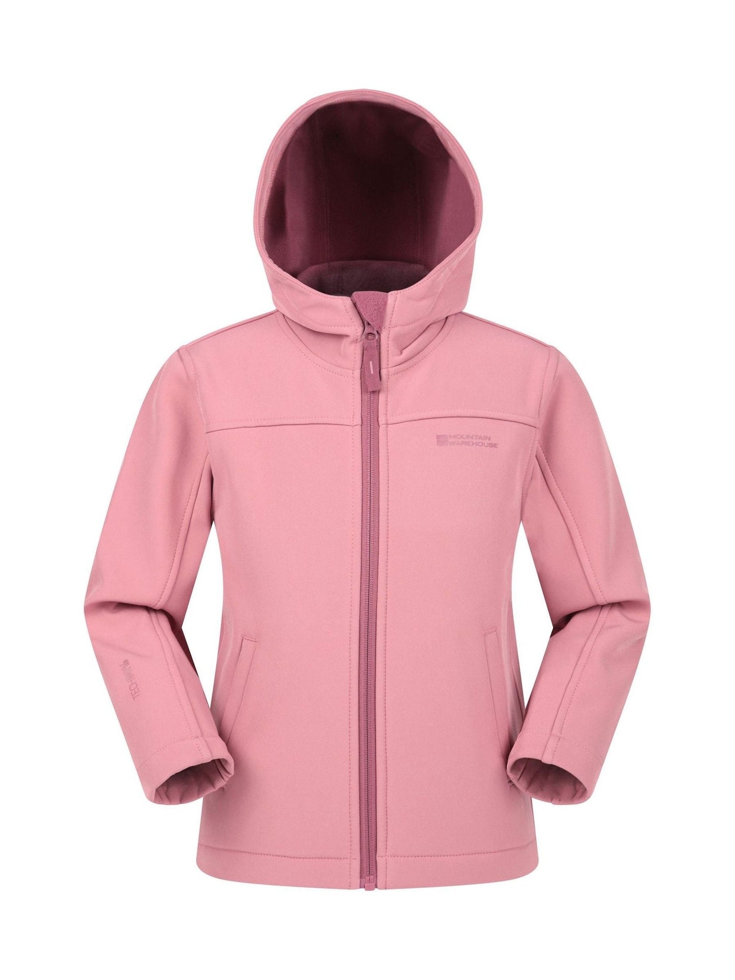 Dsiney Kidz - Mountain Warehouse Light Pink Exodus Kids Water Resistant Softshell Jacket image 1