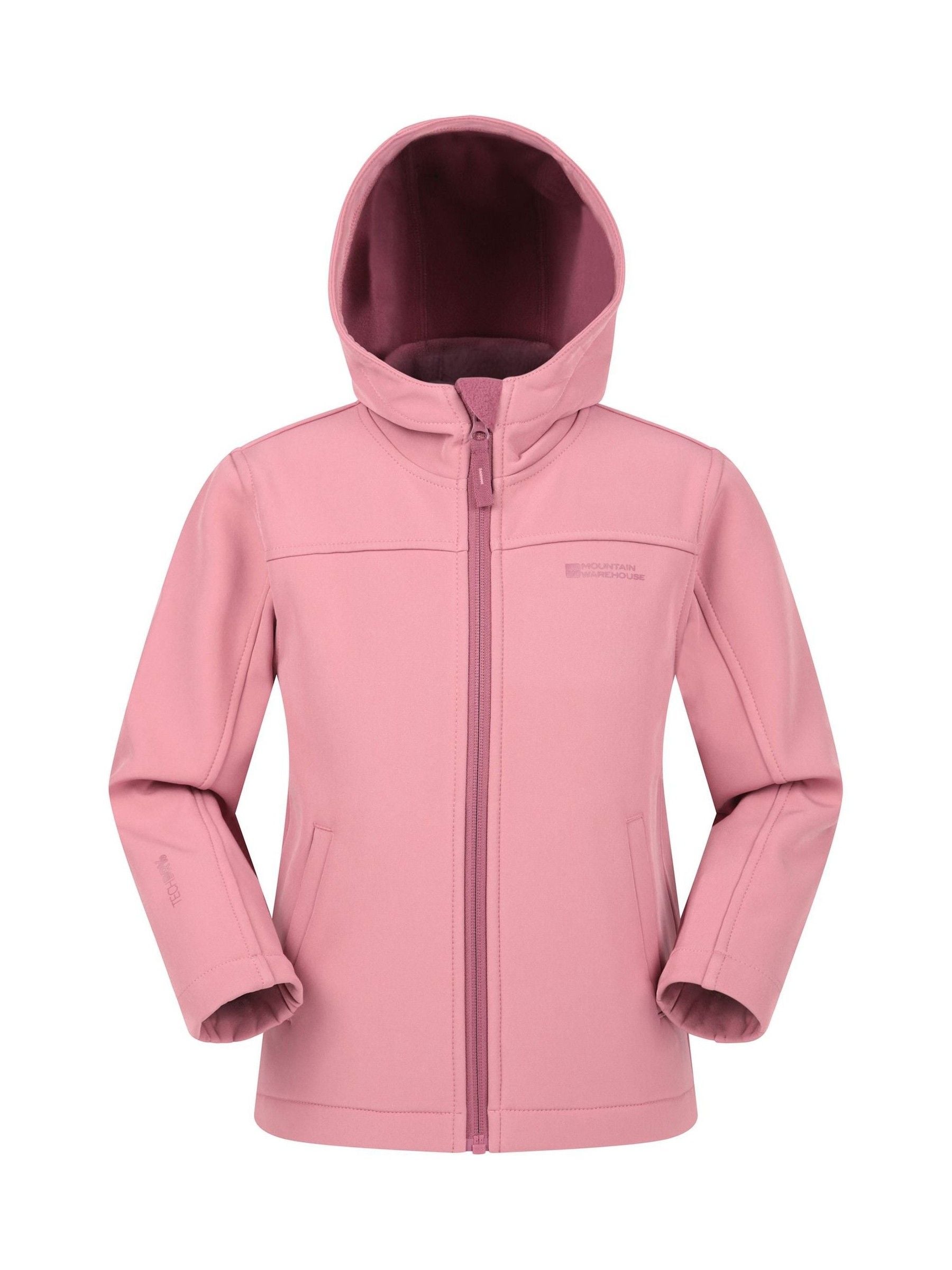 Dsiney Kidz - Mountain Warehouse Light Pink Exodus Kids Water Resistant Softshell Jacket image 1