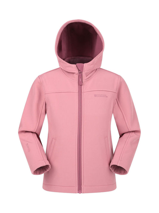 Dsiney Kidz - Mountain Warehouse Light Pink Exodus Kids Water Resistant Softshell Jacket image 1