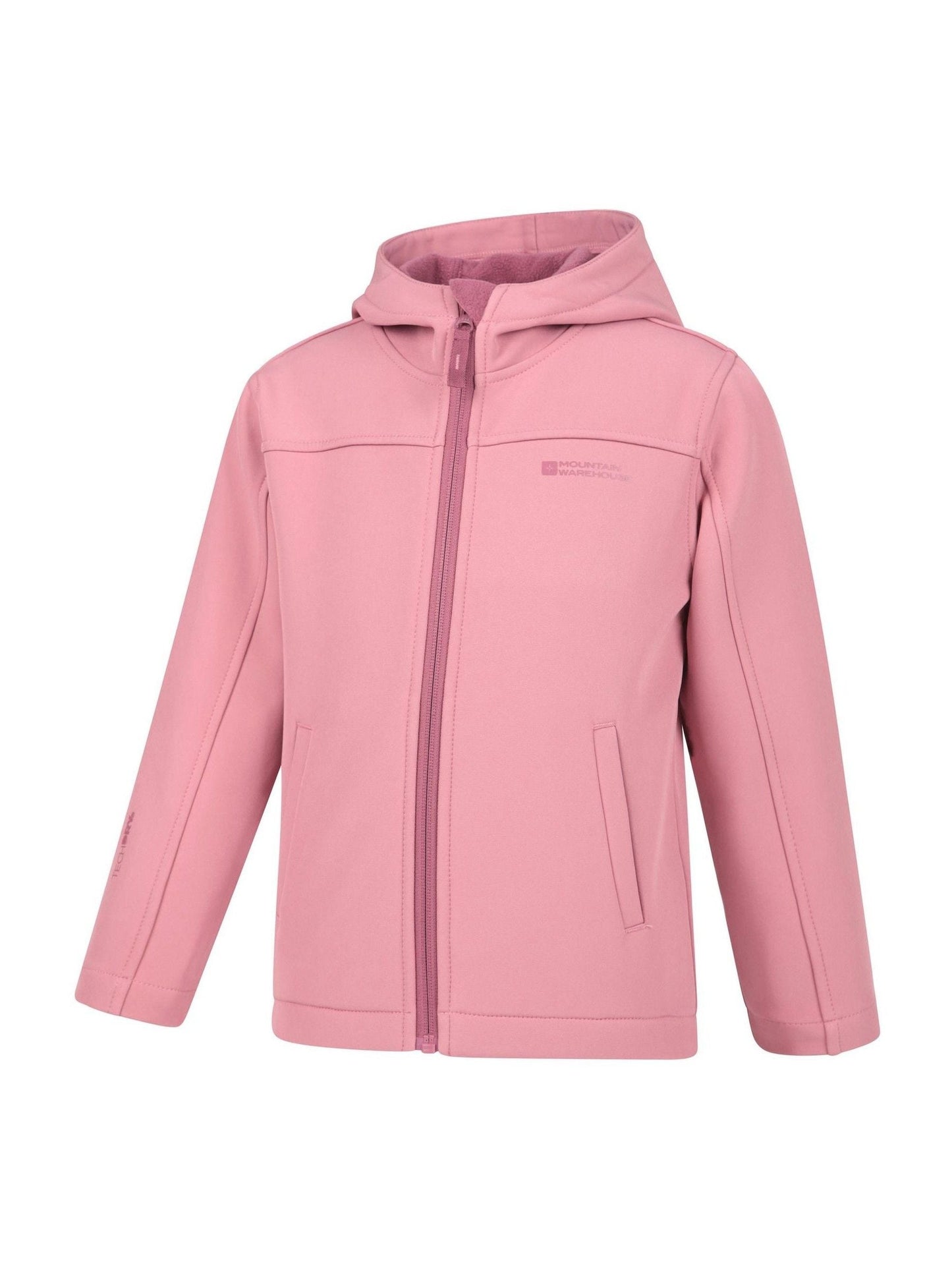 Dsiney Kidz - Mountain Warehouse Light Pink Exodus Kids Water Resistant Softshell Jacket image 4