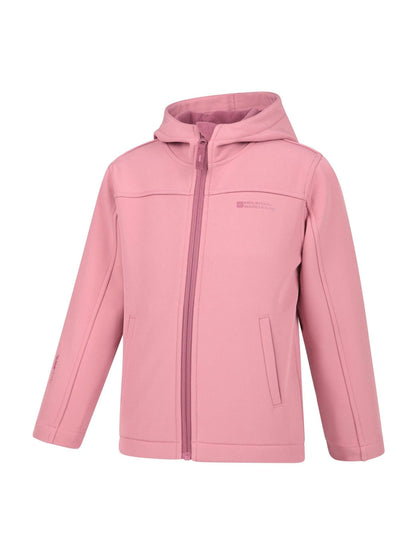 Dsiney Kidz - Mountain Warehouse Light Pink Exodus Kids Water Resistant Softshell Jacket image 4