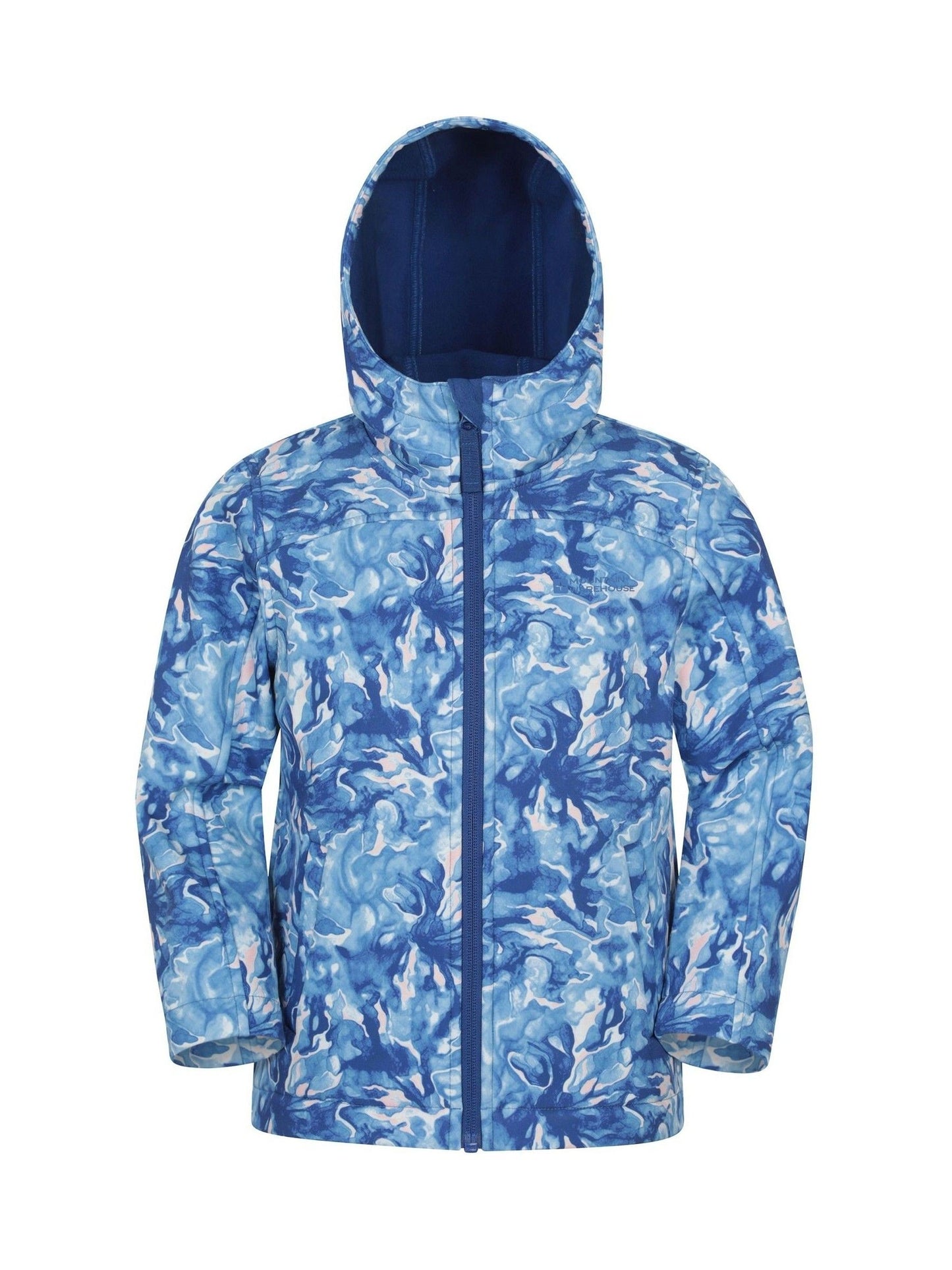 Dsiney Kidz - Mountain Warehouse Sky Blue Exodus Kids Printed Water-Resistant Softshell Jacket image 1